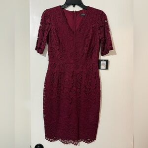 Ellen Tracy V Neck Floral Pattern Dress NWT